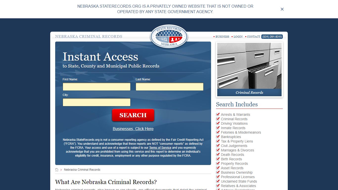 Nebraska Criminal Records | StateRecords.org
